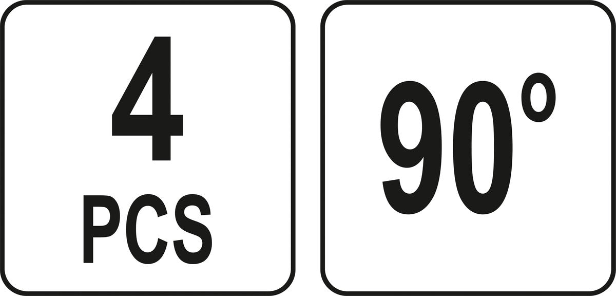 Staliaus spaustuvai kampiniai | 4 vnt. (YT-64300)