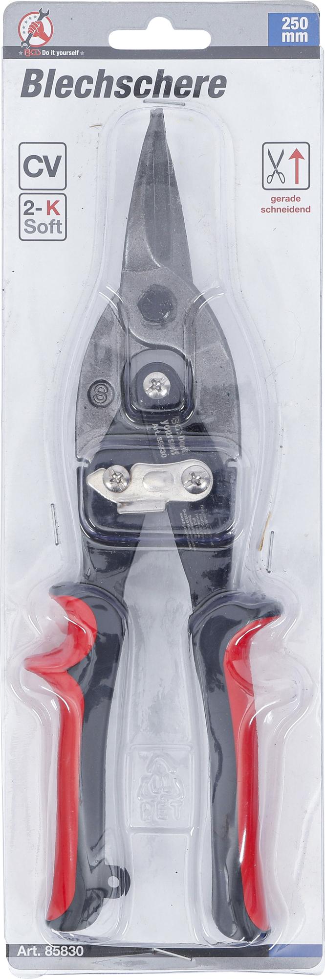 Lakštinio metalo profilio žirklės | tiesus pjovimas | 250 mm (85830)