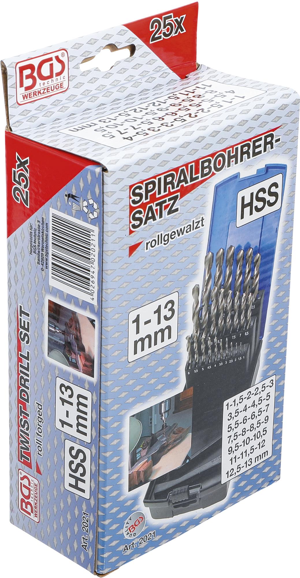 Grąžtų komplektas | HSS | Ø 1 - 13 mm | 25 vnt. (2021)