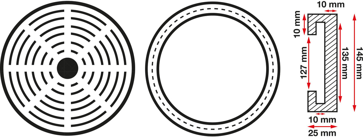 Guminis padas | auto keltuvams | Ø 150 mm (6478)