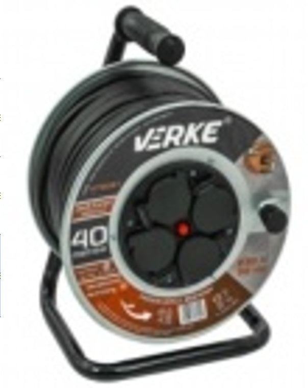 Ilgintuvas su būgnu | 4 hermetinės rozetės | 3x2.5mm2 | 40 m (EG-0050)