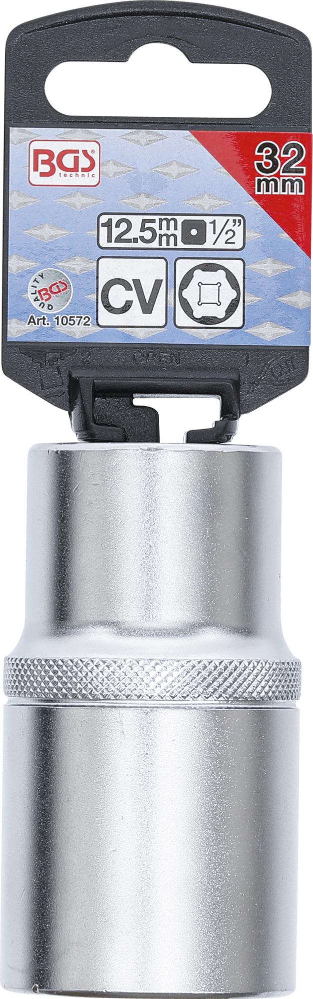 Удлинённая шестигранная головка | 12,5 mm (1/2") | 32 mm