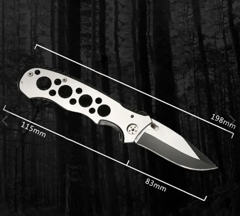 Lenktinis peilis | Juodos apdailos ašmenų kraštas | 20 cm (FK8A)