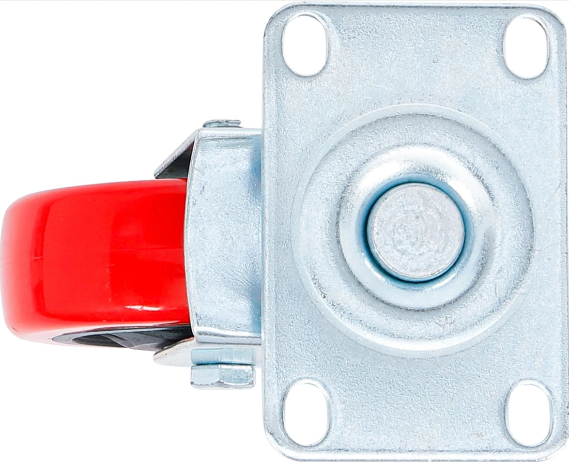 SWIVEL CASTOR | RED/BLACK | Ø 100 MM (80663)