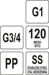 Pakaitinė kasetė Y tipo vandens filtrui | 3/4 "ir 1" (88935)