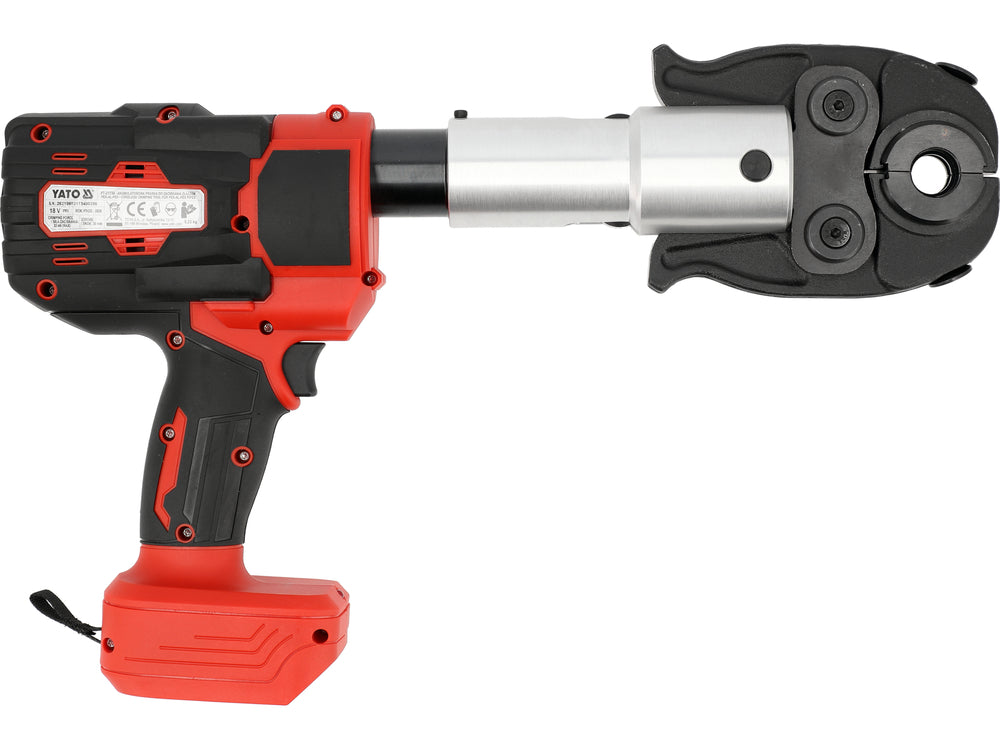 Akkukäyttöinen hydraulinen puristava pihdit PEX-putkelle | 18 V | 50 kN | kapea hylsy vaikeasti saavutettaville paikoille | ilman akkua (YT-21734)