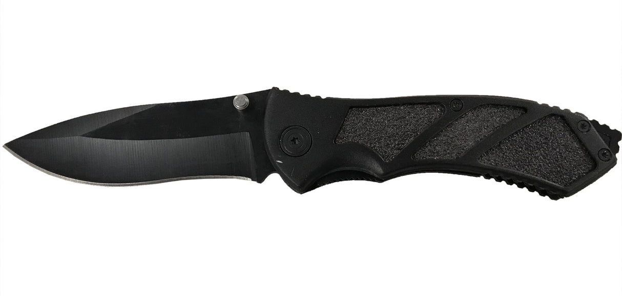 Lenktinis peilis | juoda apdaila su matine tekstūra | 16.3 cm (FK6)