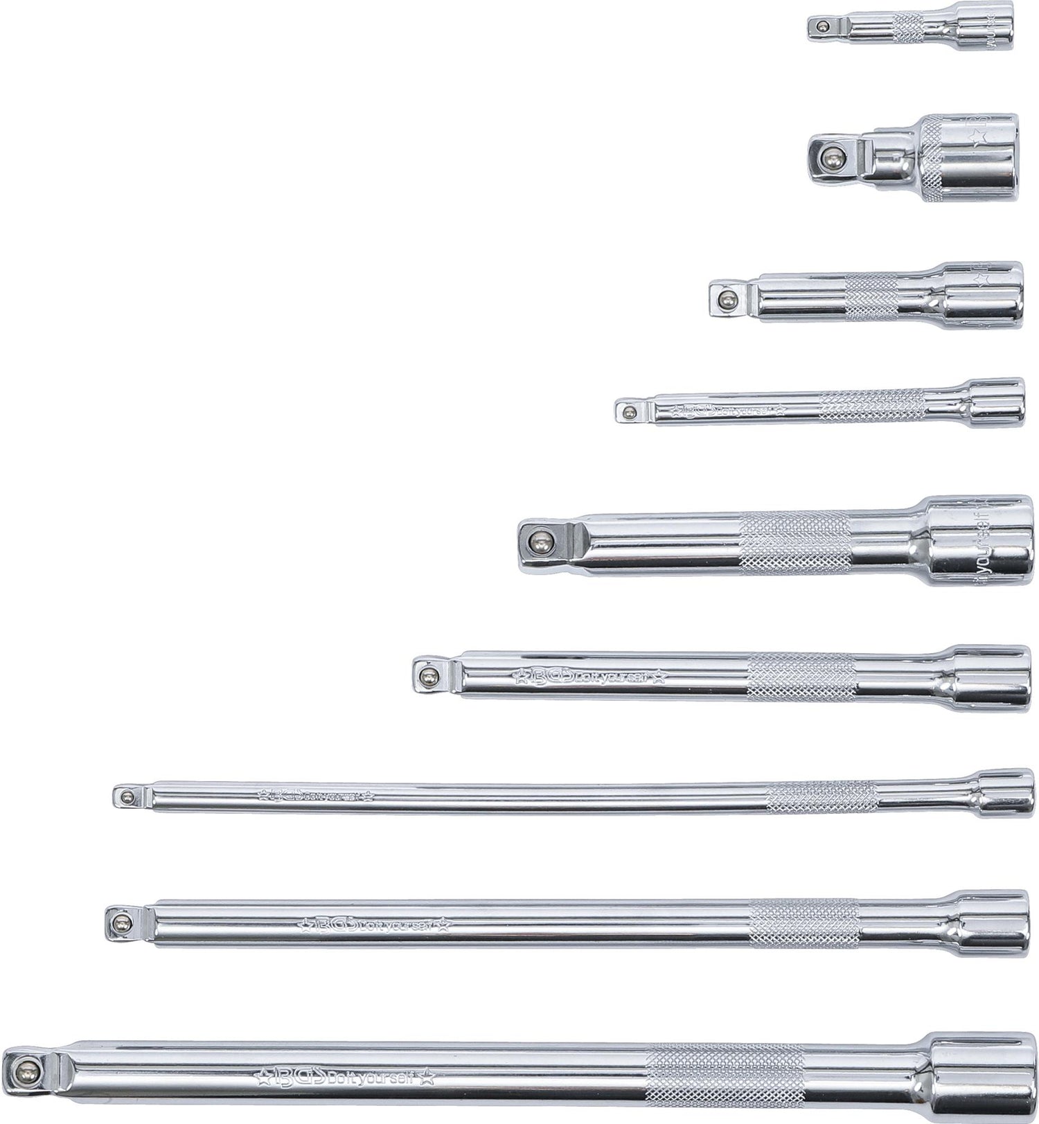 Ilgintuvų rinkinys | šarnyriniai | 6.3 mm (1/4") / 10 mm (3/8") / 12,5 mm (1/2") | 9 vnt. (6113)