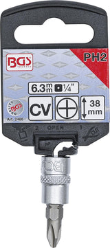Antgalis įpresuotas į galvutę | 6.3 mm (1/4") | kryžminis PH2 (2488)