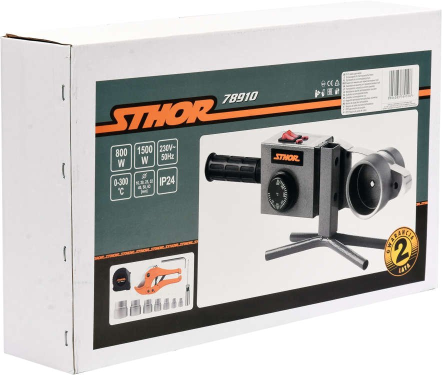 Plastikinių vamzdžių (PVC) suvirinimo aparatas | 0-300C | su rinkiniu (78910)