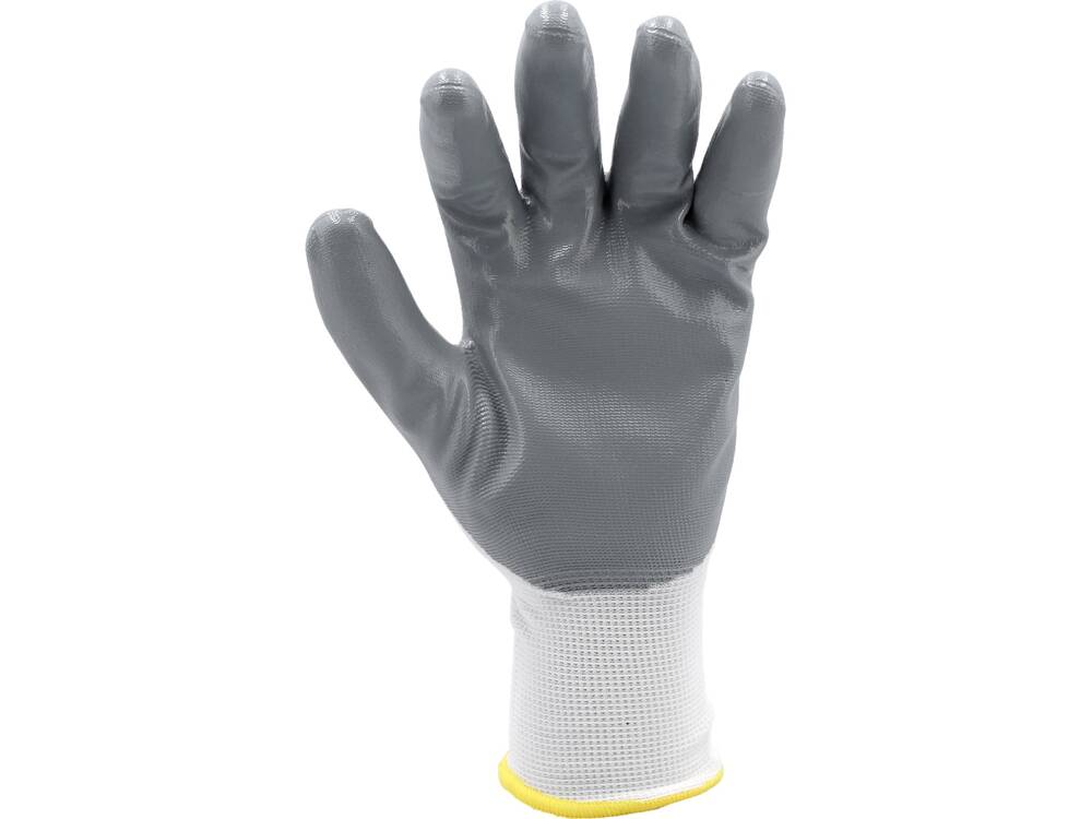 Darbo pirštinės baltos | nailonas / poliuretanas | 10 dydis (YT-7474)