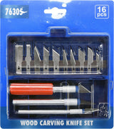 Peiliukų rinkinys medžio drožinėjimui | 16 vnt. (76305)