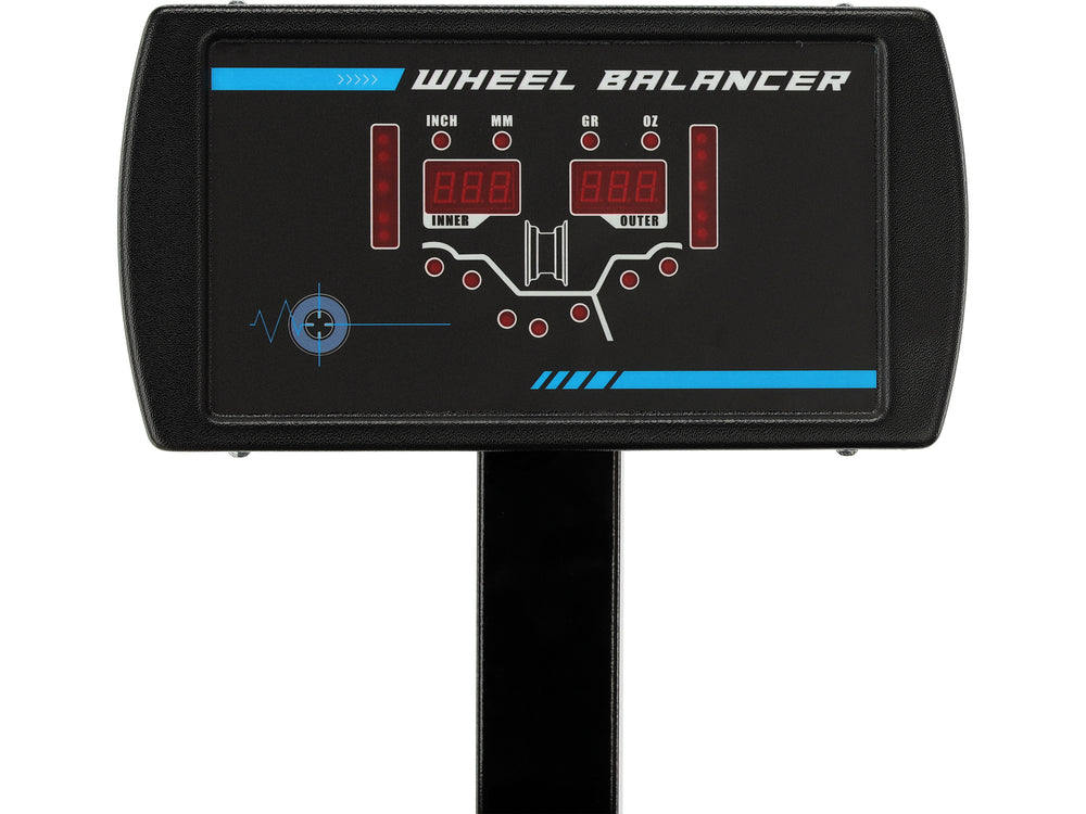 Rengaspainojen tasapainotuslaite laserilla | 250 W | 10–24" | automaattinen A/D mittaus | ±1 g tarkkuus (YT-08061)