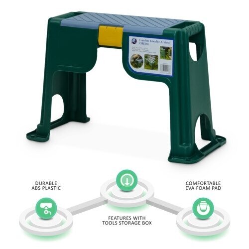 Atlenkiama sodo taburetė su įrankių skyriumi | 3 viename (KS3T)