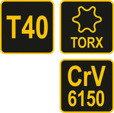 L tipo atsuktuvas su rankena | T-Star (Torx) | T40 (56636)