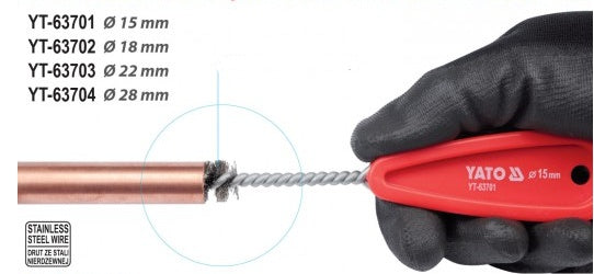Šepetėlis vamzdeliams valyti | iki 28 mm (YT-63704)