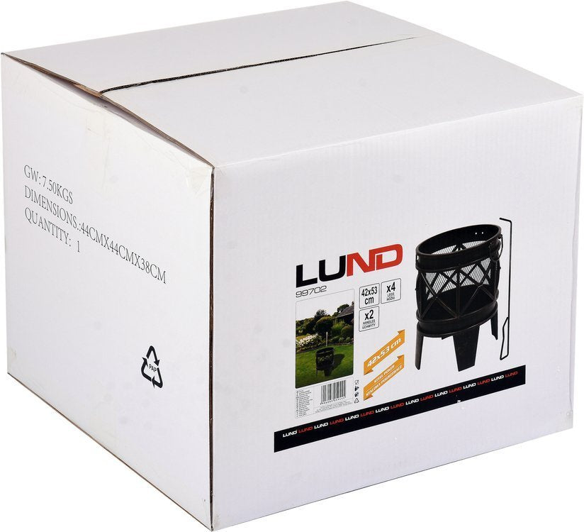 Židinys / laužavietė | nešiojama | juodas plienas | 42 cm (99702)