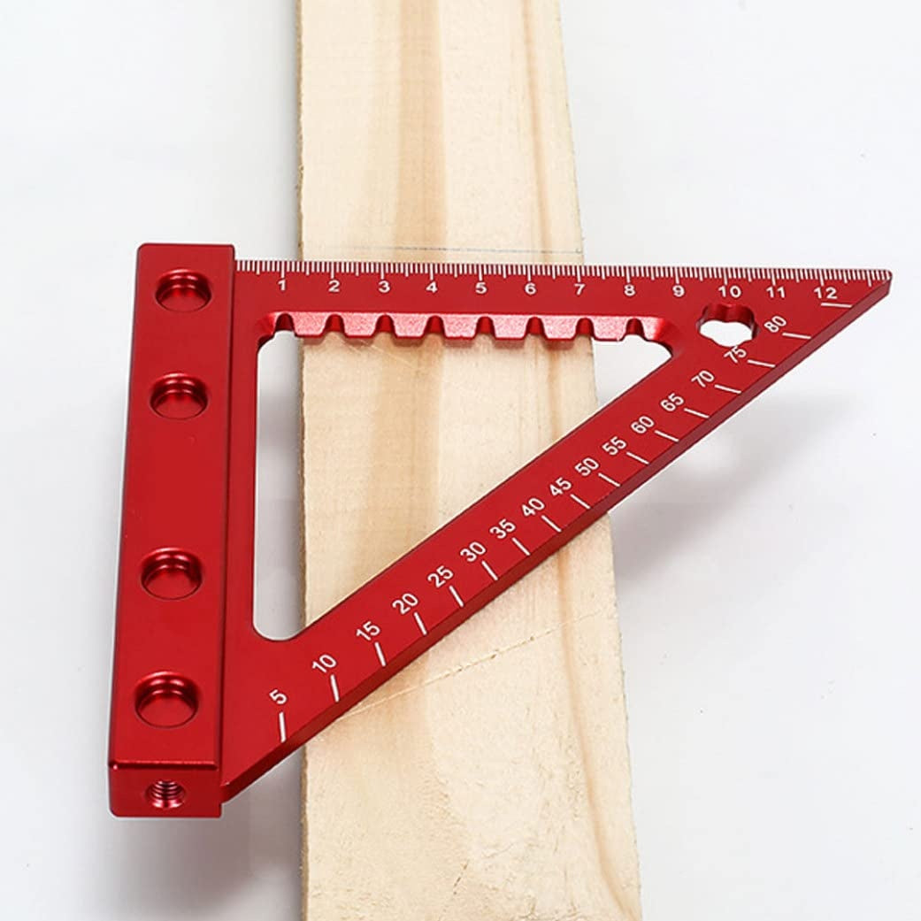 Aliuminis kampainis / medžio apdirbimo trikampė liniuotė | 90 | su baze (RS90A)