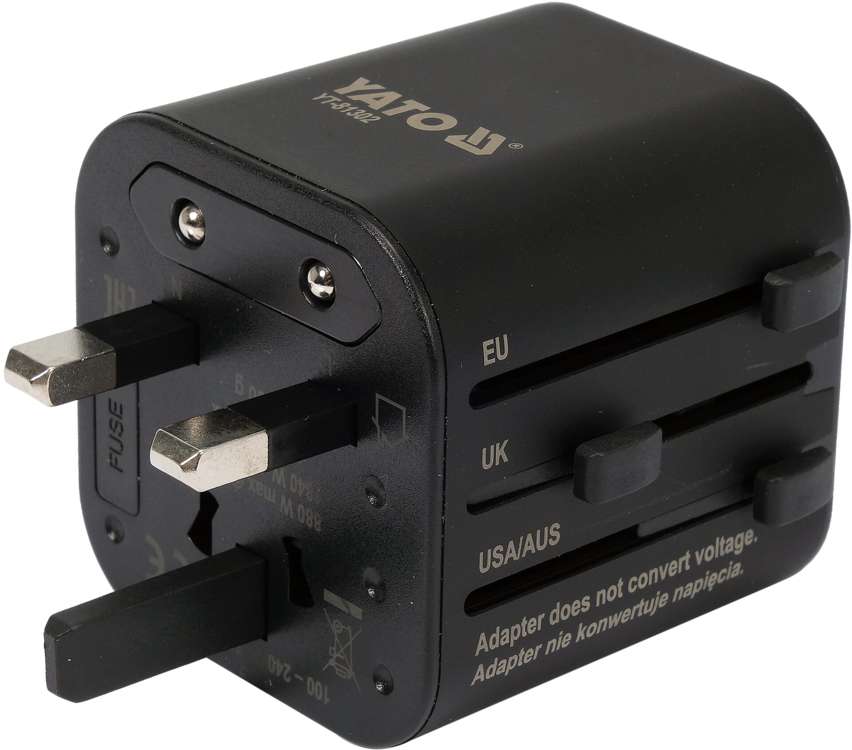Kelionininis adapteris | universalus | daugiau nei 150 šalių (YT-81302)