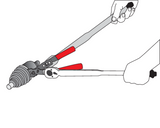 Replės pusašių gumų sąvaržoms (YT-0606)