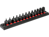 Smūginiai antgaliukai su skylutėmis TORX | T10 - T70 | 3/8" | 13 vnt (YT-10668)