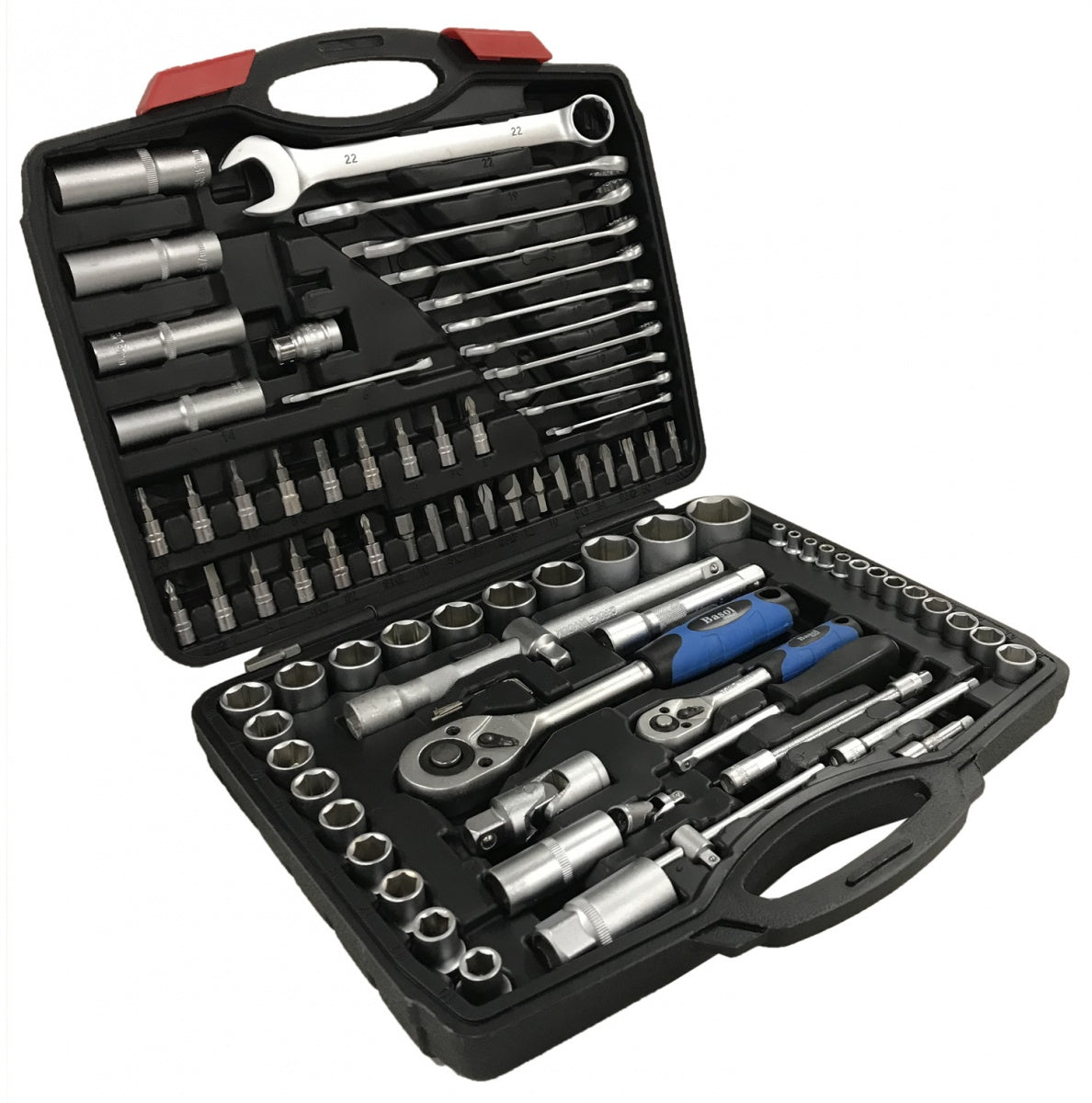 Galvučių ir raktų rinkinys | 1/4" + 1/2" | 94 vnt. (BS0094)