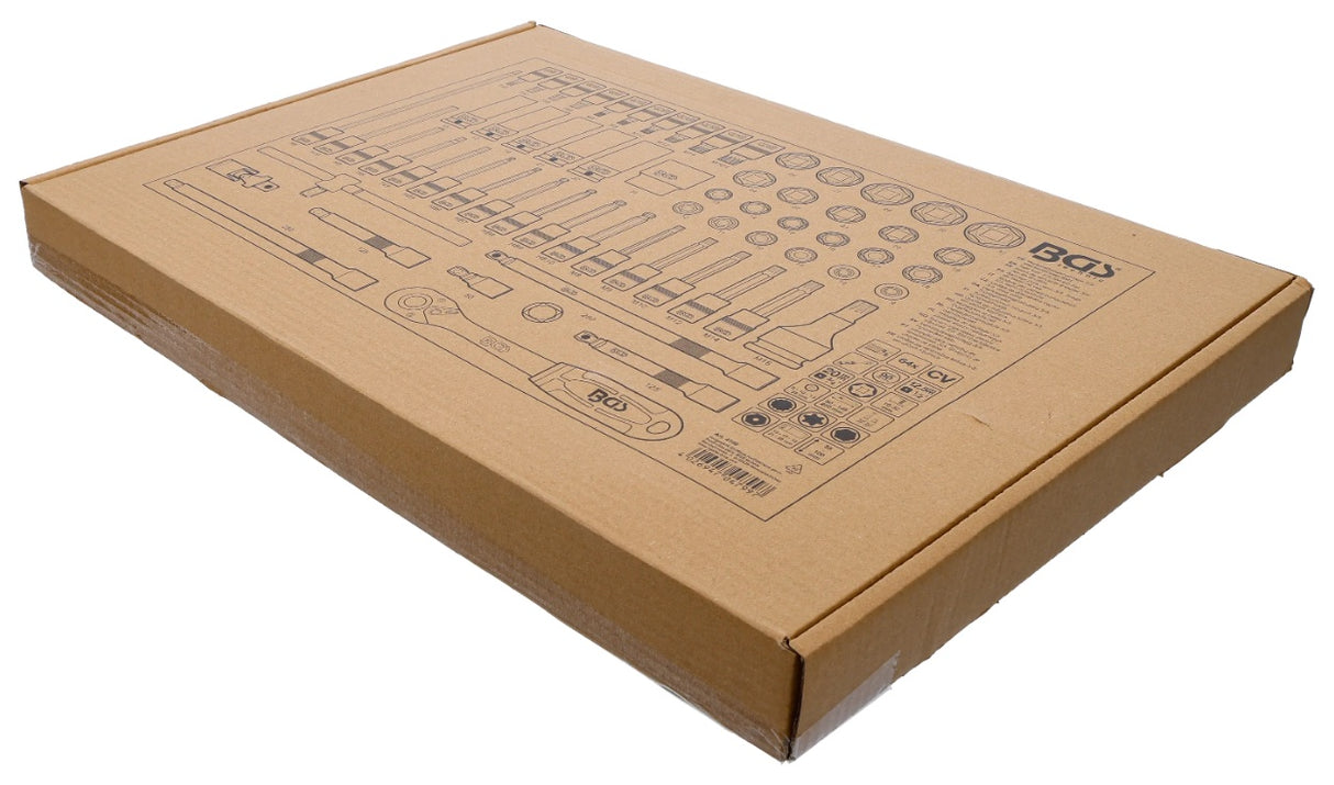 Tool case 3/3: sockets, bits, extensions, ratchet | 64 pcs (4799)