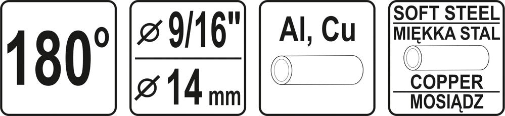 Vamzdžių lankstymo įrankis | 14 mm (YT-21843)