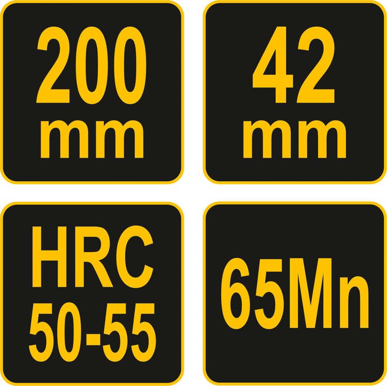 Oblius metalinis | peilis 42 mm | 200 mm (25886)