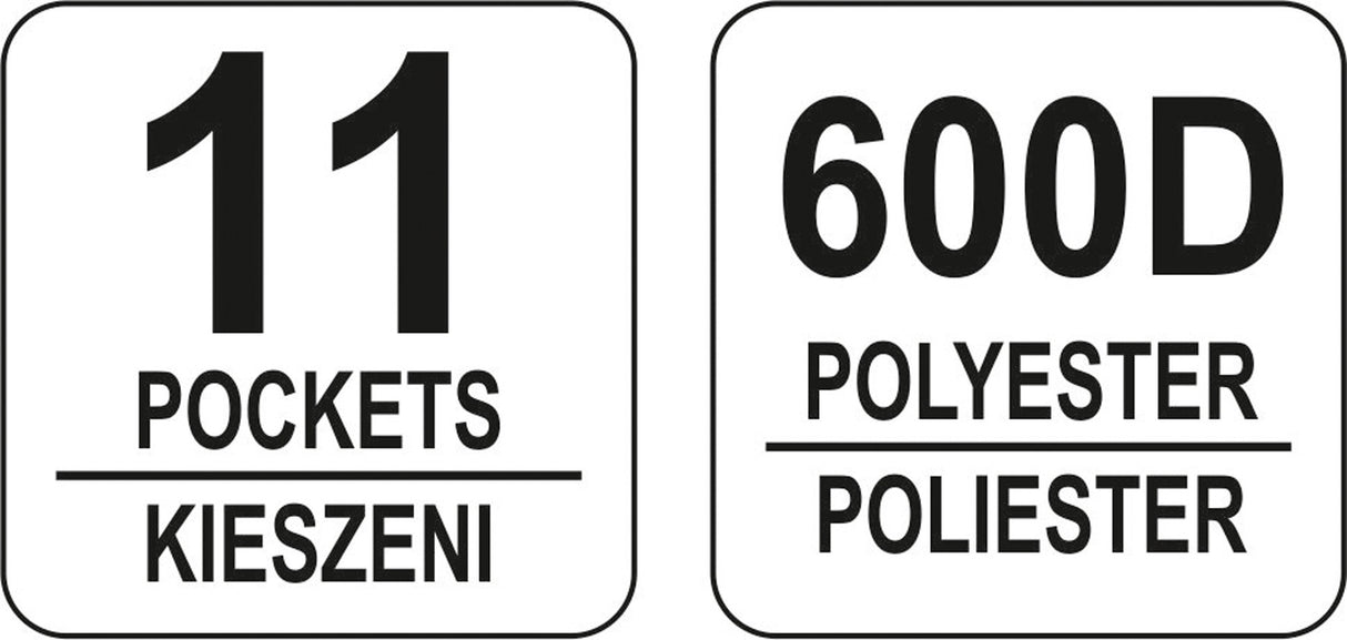 Krepšys įrankiams karkasinis | 22" | 11 kišenių (YT-74373)