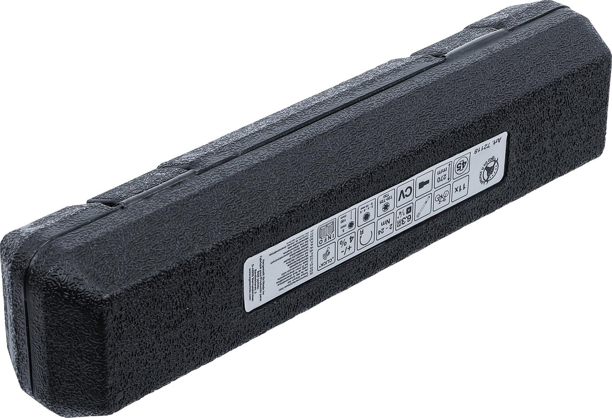 Sukimo momento veržliarakčių rinkinys | 6,3 mm (1/4") | 2–24 Nm | 11 vnt. (72118)