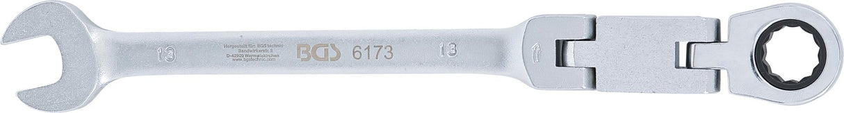 Kombinuotas raktas su terkšle | dvigubas šarnyras | 13 mm (6173)