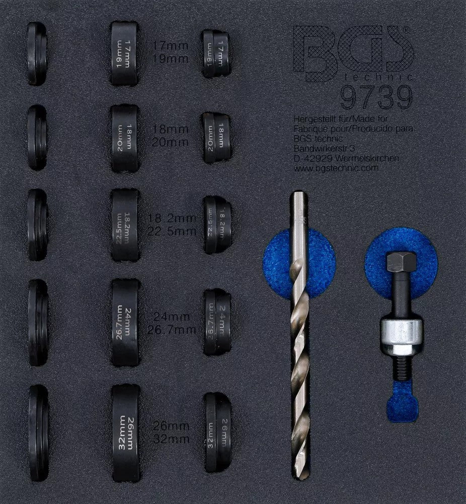 Skylių darymo rinkinys | parkavimo davikliams | Ø 17 - 32 mm (9739)