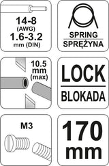 Replės laidų valymui ir kirpimui (YT-19691)