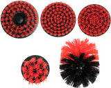 Šepečių rinkinys su Hex 6.3 mm (1/4") galu | Nailonas | 5 vnt. (YT-47777)