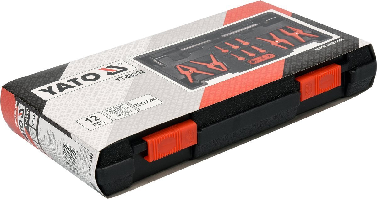 Žarnų blokavimo rinkinys | metaliniams ir lankstiems vamzdeliams | 12 vnt. (YT-08392)