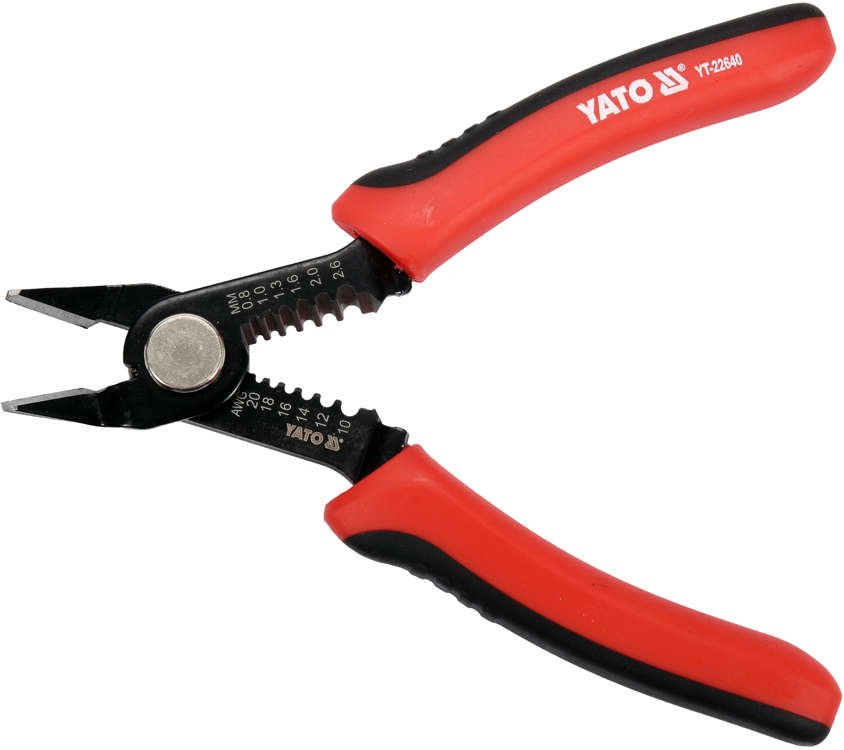 Replės šoninės | su vielos valymo funkcijomis | 140 mm / 0.8-2.6MM2 (YT-22640)