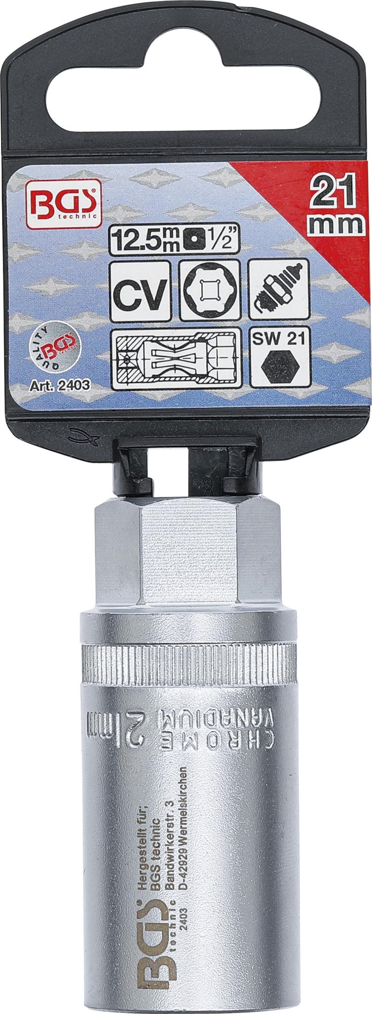 Žvakinė galvutė šešiakampė | 12,5 mm (1/2") | 21 mm (2403)