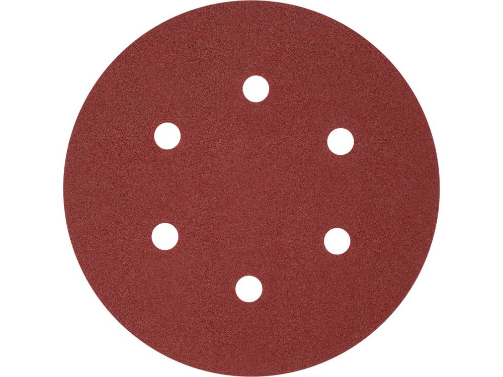 Šlifavimo popierius {velcro) | 6 skylės | 150 mm / P180 | 50 vnt. (YT-834587)