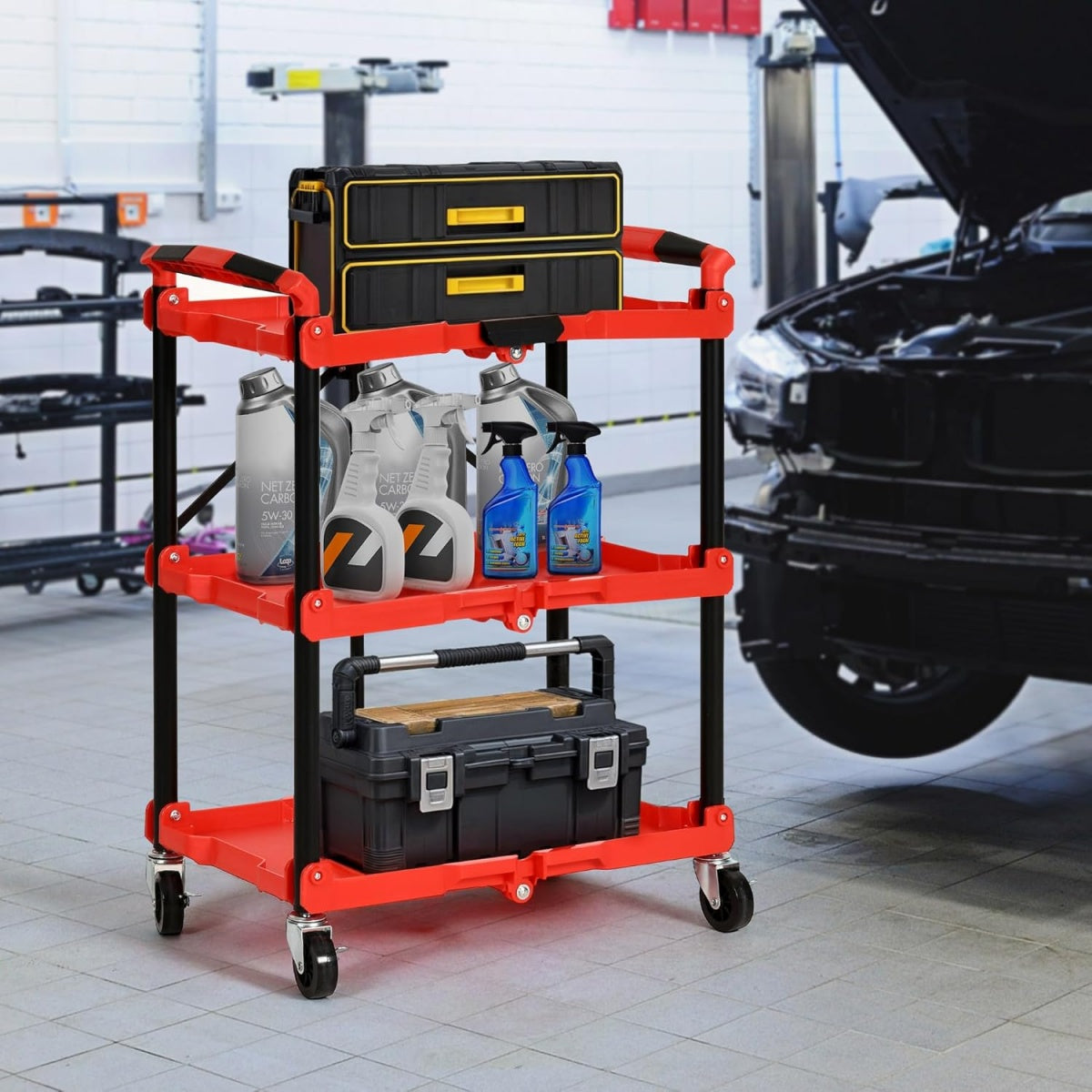 Sulankstomas dirbtuvių vežimėlis | 3 pakopų (CX314)