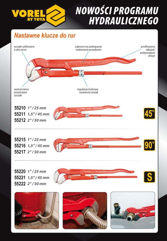 Santechninis raktas 90°, 1.5" (55216)