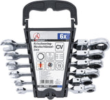 Terkšlinių raktų rinkinys | šarnyriniai | Coliniai dydžiai | 1/4"-9/16" | 6 vnt. (30005)