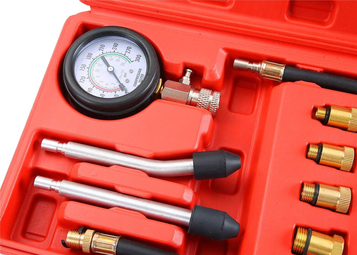 Kompresijos matuoklis | benzininis | su antgaliais | 8 vnt. (JC-8015)