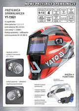 Automatiškai tamsėjanti suvirinimo kaukė / skydelis (YT-73921)