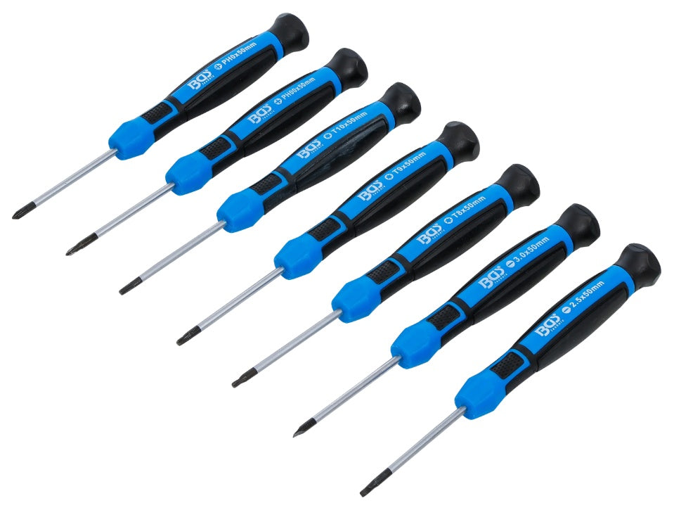 Tiksliųjų atsuktuvų rinkinys | PH00 - PH0 / slot SL 2.5 - 3.0 mm / T8 - T9 - T10 | 7 vnt  (4881)