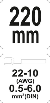 Клещи для обжима соединителей | 0,5-6 mm² (22-10 AWG)
