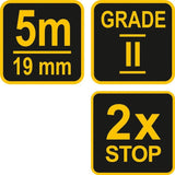 Matavimo ruletė | 5 m x 19 mm (10062)