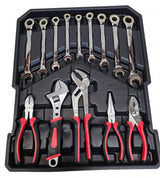 Įrankių rinkinys aliuminiame lagamine | terkšliniai raktai | su ratukais | 419 vnt. (SK582419)