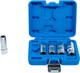 Galvučių rinkinys žvakėms | šešiakampės | 12,5 mm (1/2") | 14 - 21 mm | 5 vnt. (6641)