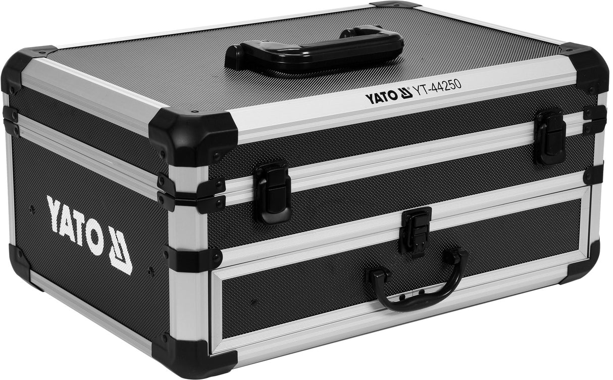 Akumuliatorinis bešepetėlinis gręžtuvas / suktukas | su rinkiniu 18V, 2 akum. | 126 vnt. (YT-44250)